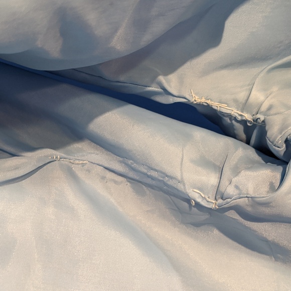 Vintage 70's baby blue shirt trench coat by Surrey Classics - Picture 7 of 9